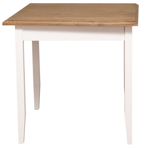 Table de cuisine carrée ROMANE en bois massif - 80x80x78
