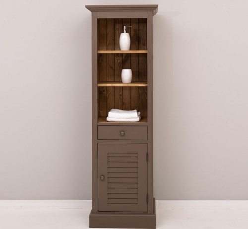 Colonne Étagère ROMANE en pin massif - 54x41x160 cm