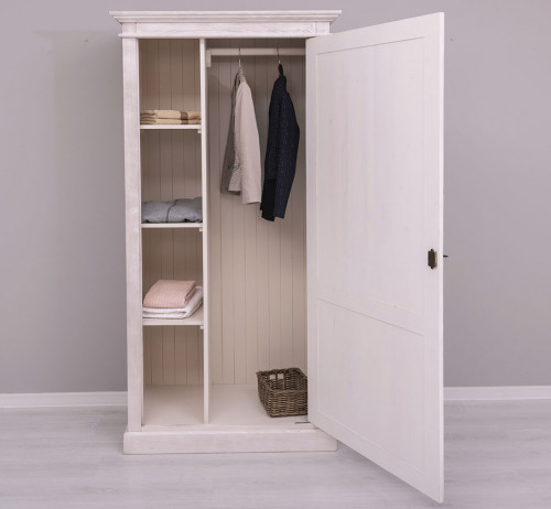 Armoire 3 Étagère et 1 Penderie ROMANE | 103x59x200cm
