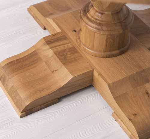 Table ronde en bois Massif ROMANE - 130x130x78cm