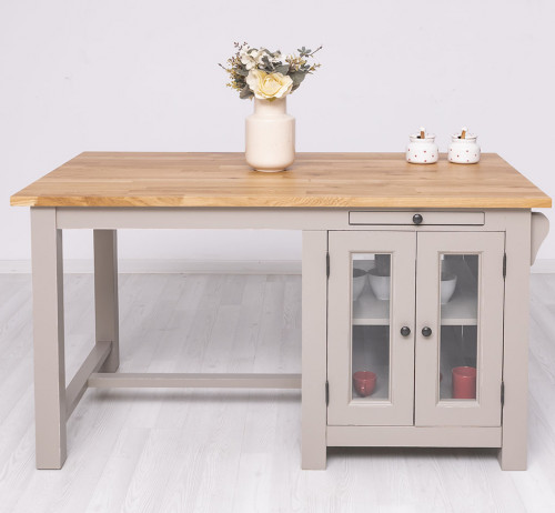 Ilot central de cuisine avec coin repas - 150x85x80 cm