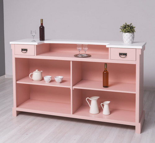 Comptoir Bar en pin Massif - 180x51x107 cm