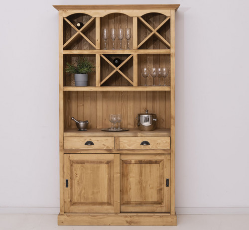 Fond de Bar en bois Massif ROMANE - 120x41x210cm
