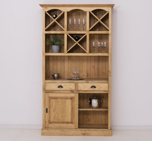 Fond de Bar en bois Massif ROMANE - 120x41x210cm