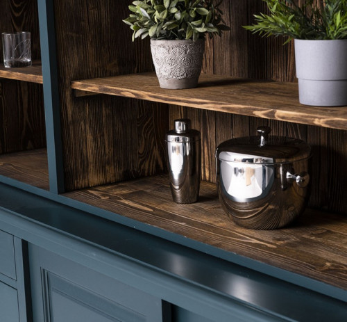 Fond de Bar en bois Massif ROMANE - 240x50x210cm