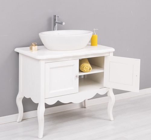 Meuble Vasque en bois Massif ROMANE - 90x54x75cm