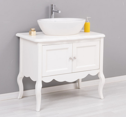 Meuble Vasque en bois Massif ROMANE - 90x54x75cm