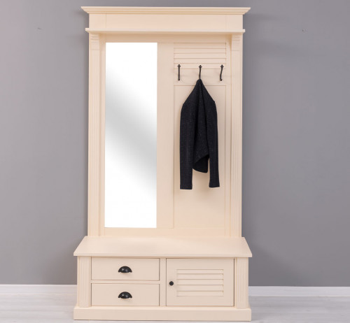 Vestiaire en bois Massif ROMANE - 121x41x210cm