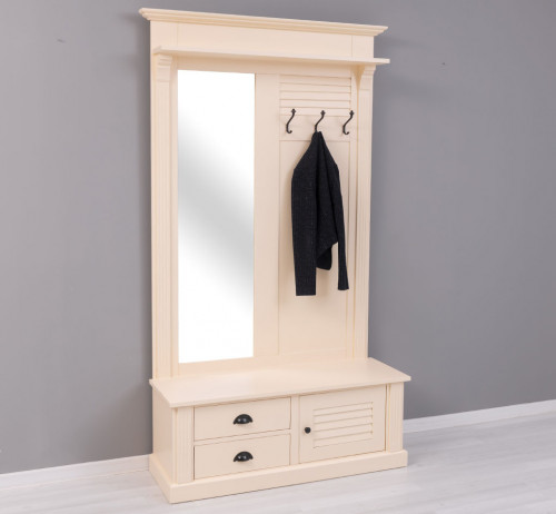 Vestiaire en bois Massif ROMANE - 121x41x210cm