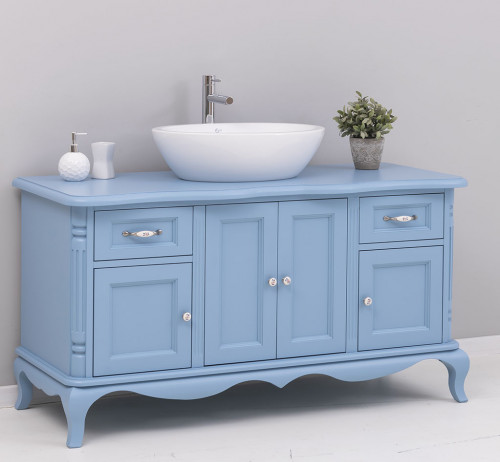 Meuble vasque en bois Massif ROMANE - 140x57x75cm