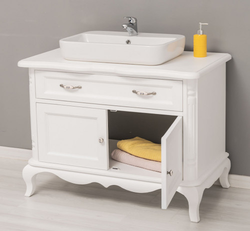 Meuble vasque en pin massif - 100x75x57 cm