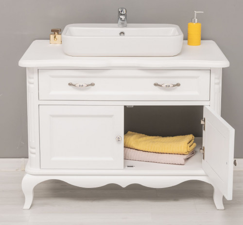 Meuble vasque en pin massif - 100x75x57 cm
