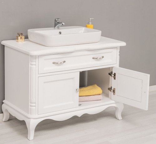 Meuble vasque en pin massif - 100x75x57 cm