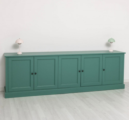 Grand buffet bas en pin massif - 248x78x46 cm