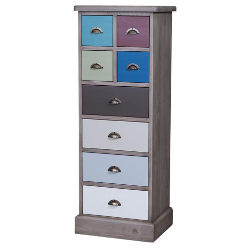 Meuble de rangement Chiffonnier 8 tiroirs ROMANE