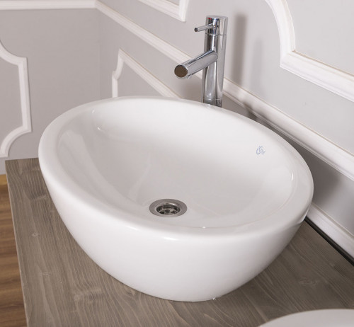 Meuble de salle de bain avec double vasques ROMANE en pin massif - 150x51x75