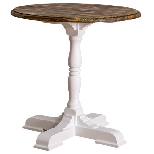 Table ronde en bois massif -ROMANE