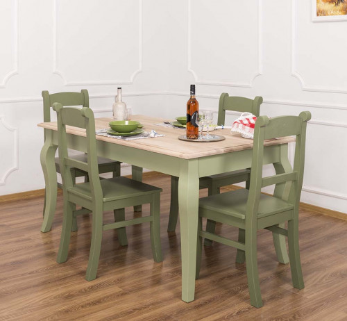 Table de repas ROMANE en bois massif - 160x90x78 cm