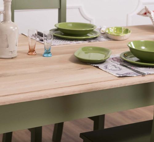 Table de repas ROMANE en bois massif - 160x90x78 cm
