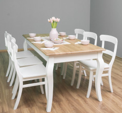 Table de repas ROMANE en bois massif - 180x90x78 cm