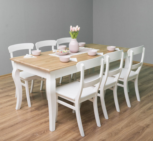 Table de repas ROMANE en bois massif - 180x90x78 cm