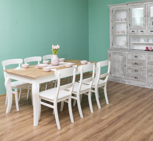Table de repas ROMANE en bois massif - 180x90x78 cm