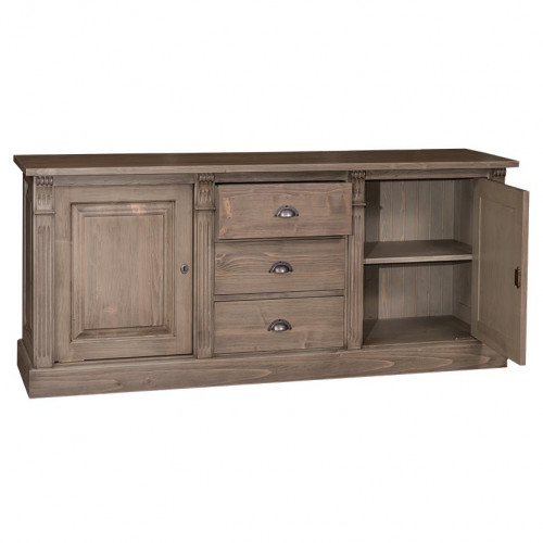 Bas de Buffet ROMANE en bois massif - 179x51x78 cm