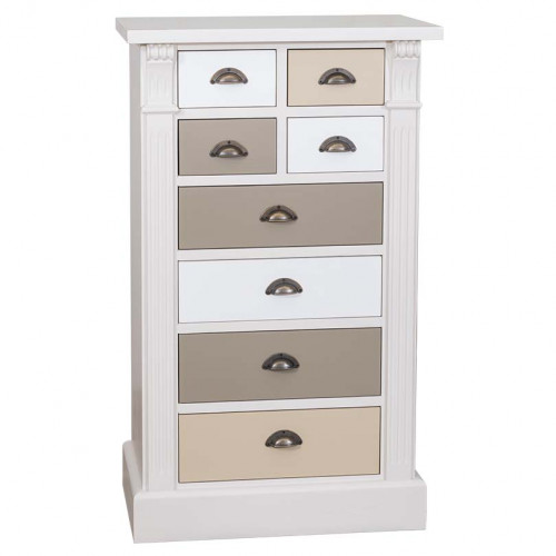 Meuble de rangement ROMANE en bois massif - 60x36x100 cm