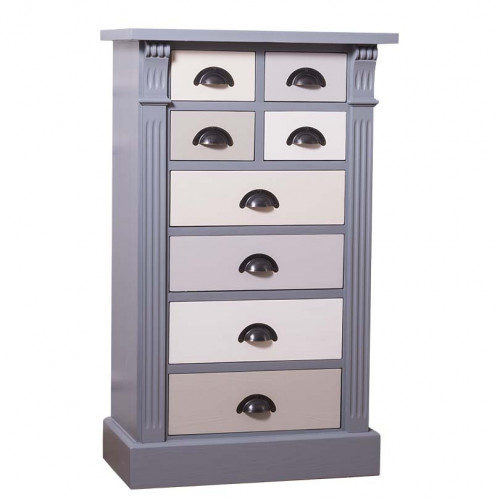 Meuble de rangement ROMANE en bois massif - 60x36x100 cm