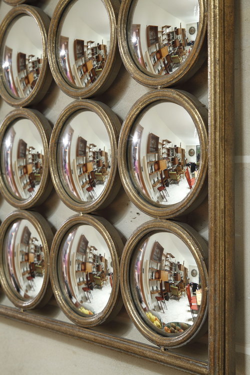 Grand miroir sorcière en métal de style industriel ...