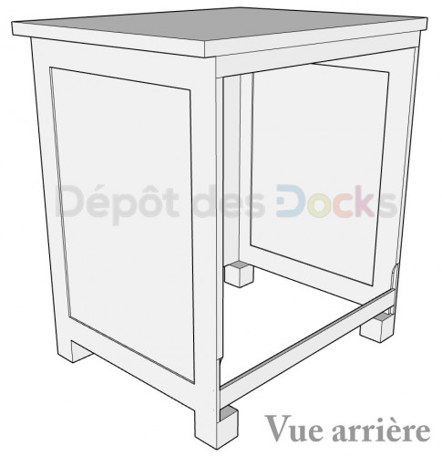 Meuble bas pour lave-vaisselle encastrable - 81x65x90 cm