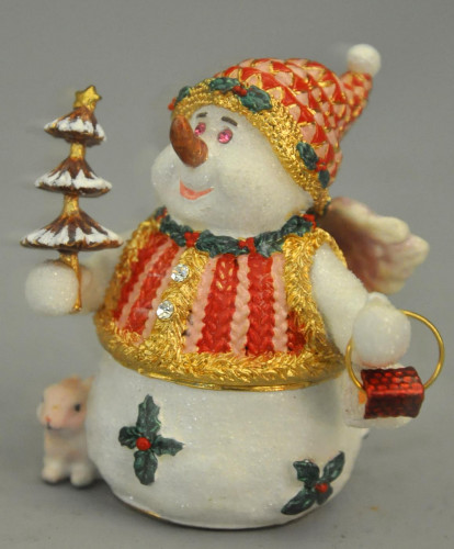 decoration bonhomme de neige en epoxy