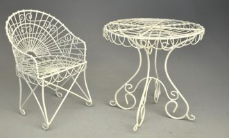 Chaise de poupée fer forge