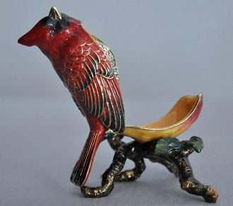 Boîte a secret , boite a bijoux oiseau cardinal