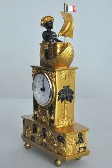 Pendule empire navire francais