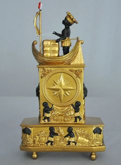 Pendule empire navire francais