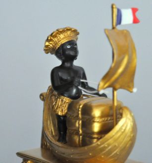 Pendule empire navire francais