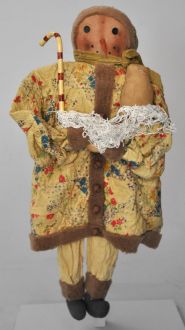 Poupee vintage Saint nicolas chiffon
