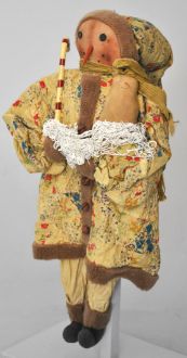 Poupee vintage Saint nicolas chiffon