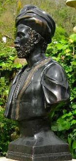 Buste en bronze homme au turban