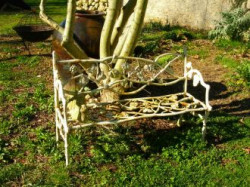 Banc raisin blanc antique