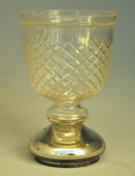 Vase en verre eglomisé