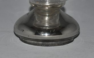 Vase en verre eglomisé