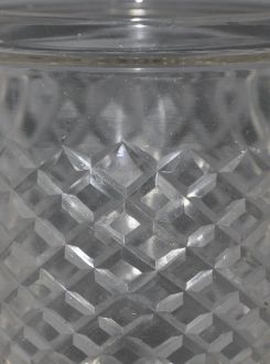 Vase en verre eglomisé