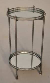 Gueridon fer forge et miroir