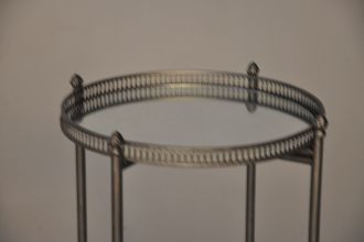 Gueridon fer forge et miroir