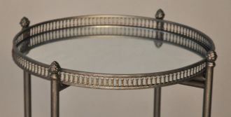 Gueridon fer forge et miroir