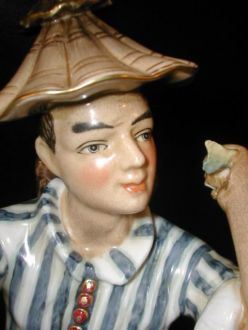 Paire de personnages en porcelaine