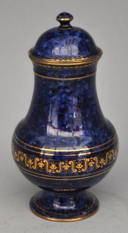 Cassolette porcelaine bleue façon Sèvres