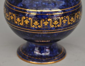 Cassolette porcelaine bleue façon Sèvres